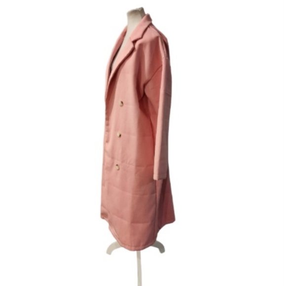 COPY - Pink Light Weight Trench Style Coat - Picture 4 of 7